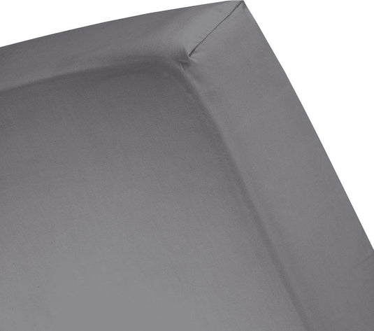 Cinderella hoeslaken - flanel - geschikt voor boxspring - 1 persoons - 90 x 200 210 cm - tot 30 cm matrashoogte - antraciet