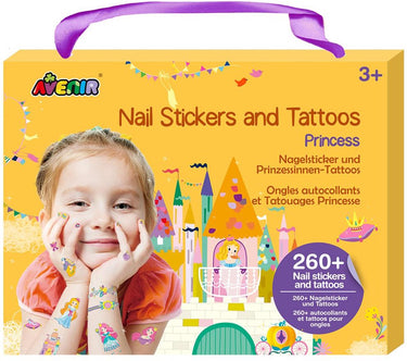 Avenir nagelstickers en tattoos - prinses - 260+ stuks - makkelijk verwijderbaar - 3 jaar