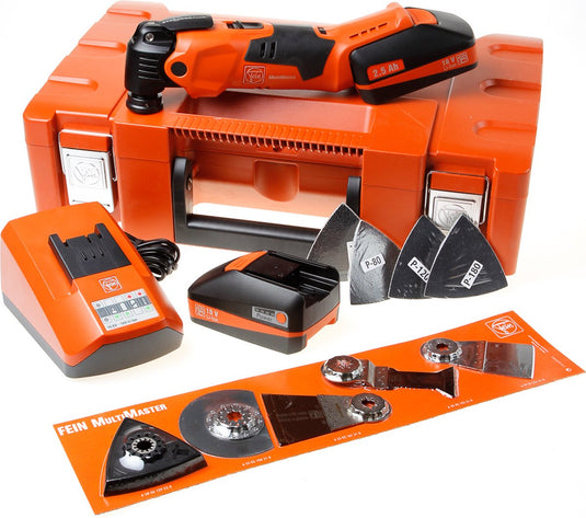 Fein multimaster amm 500 plus top accu multitool + accessoires 18v ampshare 4.0ah in l-boxx - 71293861000