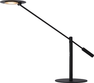 Lucide anselmo - bureaulamp - ø 18 cm - led dimbaar - 1x9w 3000k - zwart