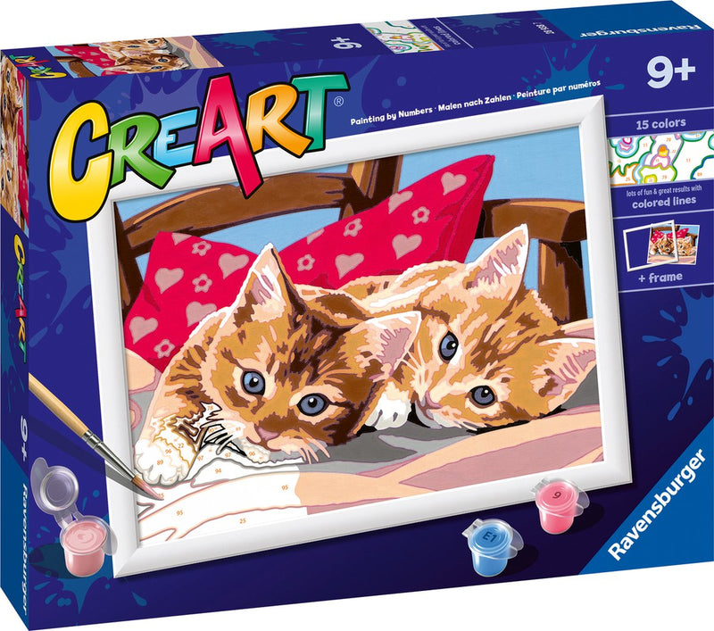 Load image into Gallery viewer, Ravensburger creart two cuddly cats - schilderen op nummer voor kinderen

