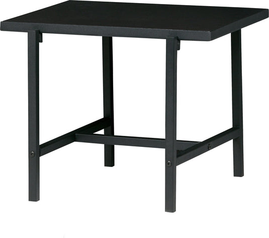 Woood turn around bijzettafel - hout metaal - marmer zwart - 40x50x44 cm