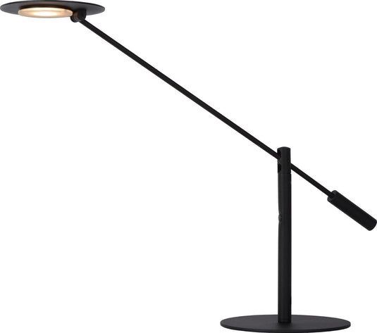 Lucide anselmo - bureaulamp - ø 18 cm - led dimbaar - 1x9w 3000k - zwart