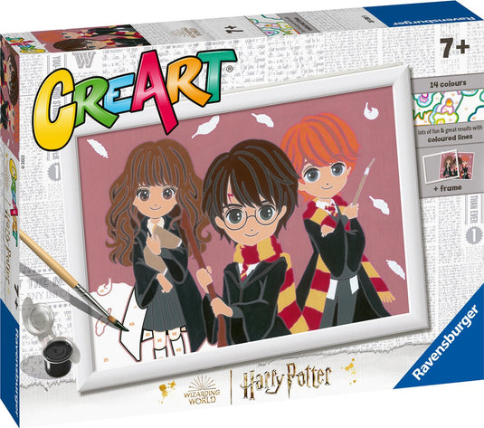 Ravensburger creart harry potter the magical trio - schilderen op nummer voor kinderen