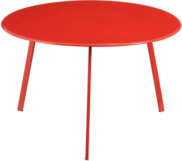 Mica decorations seatle bijzettafel voor buiten - h38 x ø58 cm - metaal - rood