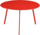 Mica decorations seatle bijzettafel voor buiten - h38 x ø58 cm - metaal - rood