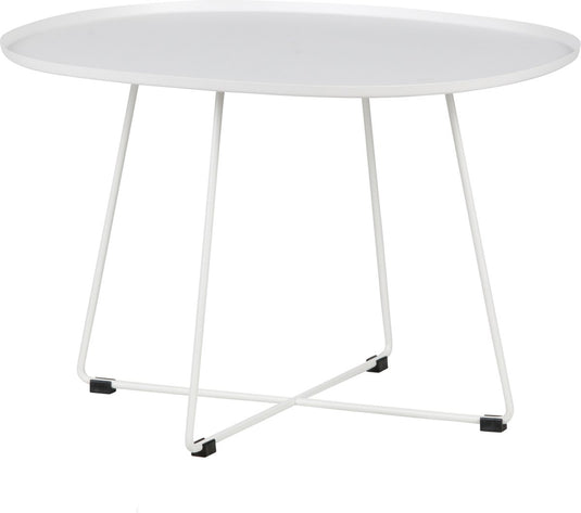 Woood otis bijzettafel xl - metaal - wit - 47x70x60
