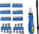 Kinzo gereedschapset: bitset doppenset met ratel - 14 doppen - 42 bits - o.a. torx, inbus en kruiskop - 58 stuks