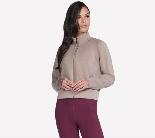 Skechers skechluxe elevate jacket dames jas - beige