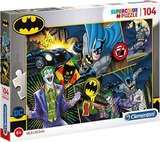 Clementoni - puzzel - 104 stukjes - batman - kinderpuzzel