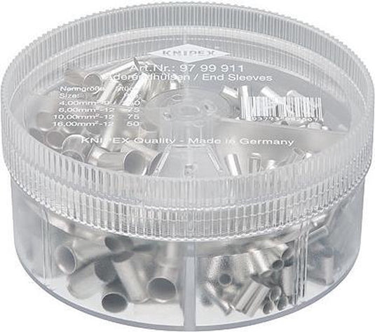 Knipex 97 99 911 assortiment adereindhulzen 4 mm², 6 mm², 10 mm², 16 mm² ongeïsoleerd 350 stuk(s)