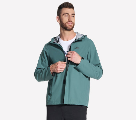 Skechers premier rain jacket heren jas - donkergroen