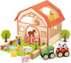 Woet ® houten speelgoedboerderij - compleet met dieren, boeren en tractor - boerderij speelset - rollenspel speelgoed - vanaf 3 jaar
