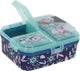 Stor disney's frozen kinderlunchbox – broodtrommel met 4 vakken voor kinderen vanaf 4 jaar - vaatwasserbestendig bpa-vrij - donkerblauw turquoise