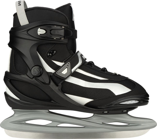 Nijdam ijshockeyschaats - power play - semi-softboot - maat 44 - zwart