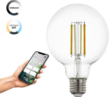 Eglo connect.z smart led lamp - e27 - ø 9,5 cm - instelbaar wit licht - dimbaar - zigbee