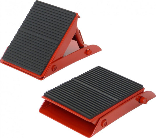 Carpoint wielkeggen inklapbaar – set van 2 – 900 kg – metaal – rood zwart – voor caravan, camper aanhanger