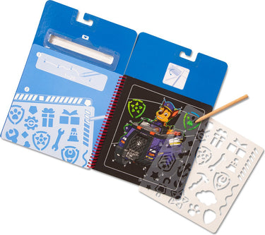 Melissa doug paw patrol scratch art pad - activiteitenkrasblok chase voor onderweg (10 taferelen)