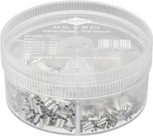 Knipex 97 99 910 assortiment adereindhulzen 0.5 mm², 0.75 mm², 1 mm², 1.5 mm², 2.5 mm² ongeïsoleerd 1900 stuk(s)