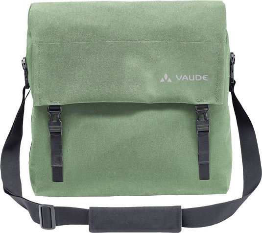 Vaude fietstas schoudertas met laptopvak augsburg iv bike bag willow green kaki
