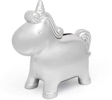 Zilverstad - spaarpot unicorn verzilverd