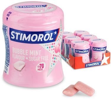 Stimorol bubble mint - kauwgom - suikervrij - 1x6stuks