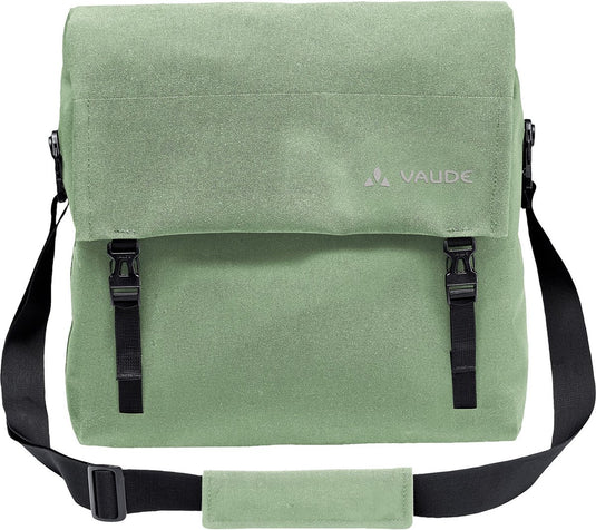 Vaude fietsenzak schoudertas met laptopvak augsburg iv bike bag willow green kaki