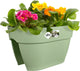Elho vibia campana flower bridge 40 - plantenbak voor balkon railing - 100% gerecycled plastic - ø 39.0 x h 22.0 cm - pistachegroen
