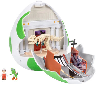 Jakks super mario galaxy - dubbelzijdige speelset - 23 cm yoshi-ei met 3,8 cm yoshi en exclusieve vuur mario-figuur