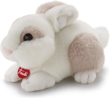 Trudi - no knuffel konijn 16 cm - handgemaakt in italie - zacht pluche - knuffeldier voor jongens en meisjes - wit - 11x8x16 cm maat xs