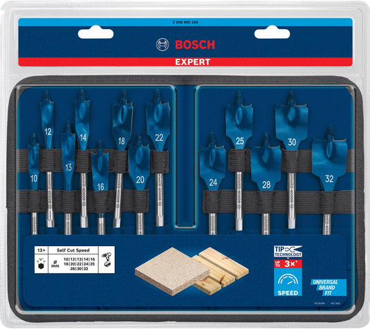 Bosch profesional - expert self cut speed speedboorset 10 12 13 14 16 18 20 22 24 25 28 30 32 mm 13-delig