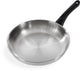 Bk bold koekenpan 24cm - zonder pfas-vrije antikleeflaag - koekenpan inductie - rvs bakpan - koudgrepen - ovenbestendig tot 160°c – koudgrepen - zonder deksel – zilver