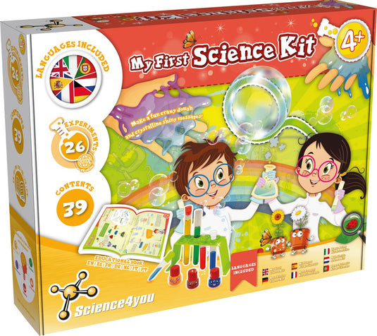 Science 4 you science4you my first science kit - experimenteerset - wetenschap spel - experimenteerdoos met veel scheikunde experimenten - laboratorium speelgoed - 4+ jaar