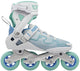 Roces r-evo 84 skeelers – 84mm – softboot – extra comfort stabiliteit – heel lock easy entry – abec-7 – fitness inline skates – dames – wit azuurblauw – maat 37