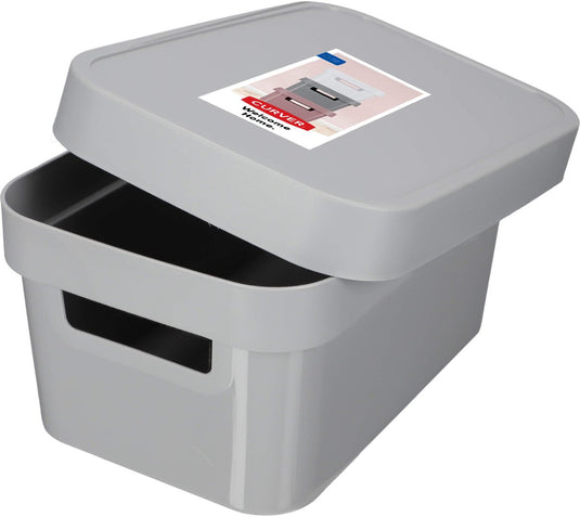 Curver opbergbox met deksel infinity 4.5l grijs