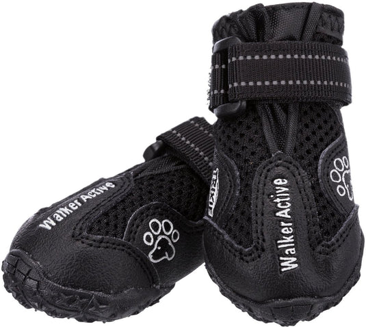 Trixie walker active - hondenschoentjes - xs - zwart - 2 st