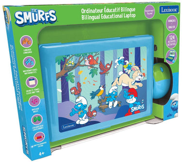 Lexibook ordinateur portable éducatif bilingue schtroumpfs (fr en)