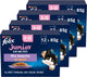 Felix elke dag feest in gelei junior mix selectie- kattenvoer natvoer - tonijn zalm rund kip - 48 x 85 g