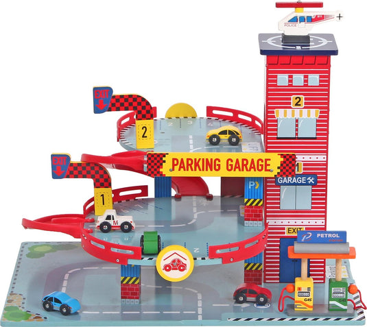 Playwood mentari houten garage rood
