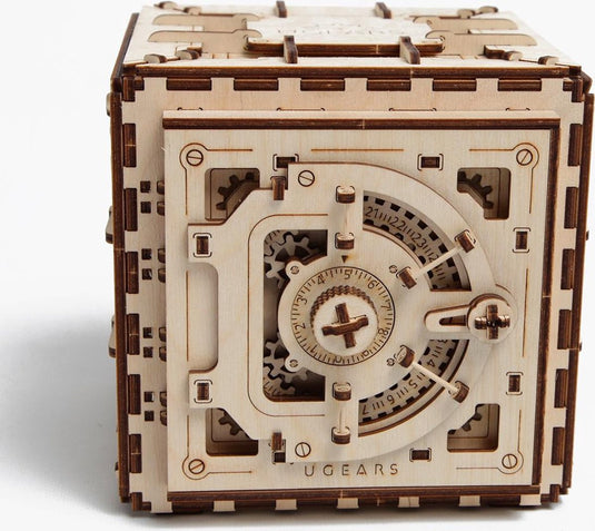 Ugears 3d modelbouw - kluis - mechanisch bouwpakket hout - educatief speelgoed