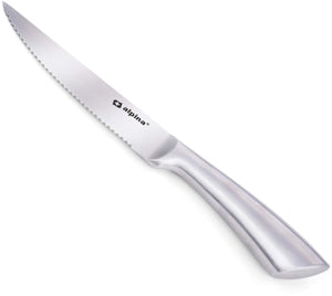 Alpina steakmessen in houten doos - rvs - in bewaardoos - steakmes 22,5 cm - rvs