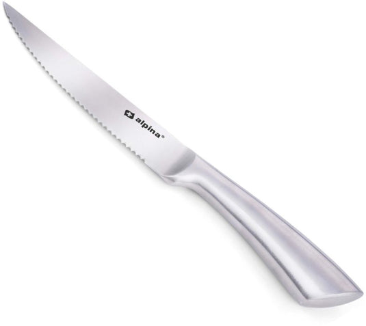Alpina steakmessen in houten doos - rvs - in bewaardoos - steakmes 22,5 cm - rvs