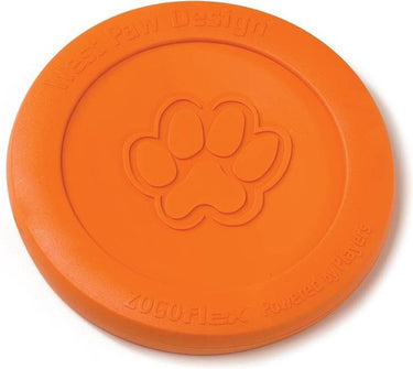 West paw zogoflex zisc - flexibele hondenfrisbee - stevig - oranje - large - 22 cm