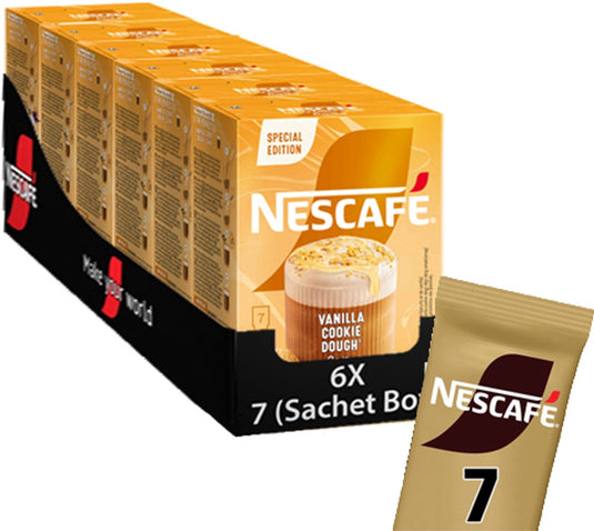 Nescafé vanilla cookie dough latte oploskoffie - 6 doosjes x 7 zakjes