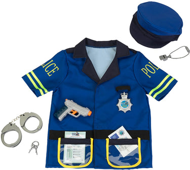 Klein toys - politie kostuum voor kinderen van 3 tot 6 jaar - jas, handboeien, pet en meer accessoires