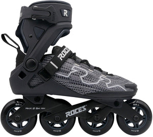 Roces r-evo 84 skeelers – 84mm – softboot – extra comfort stabiliteit – heel lock easy entry – abec-7 – fitness inline skates – heren dames – zwart antraciet – maat 45