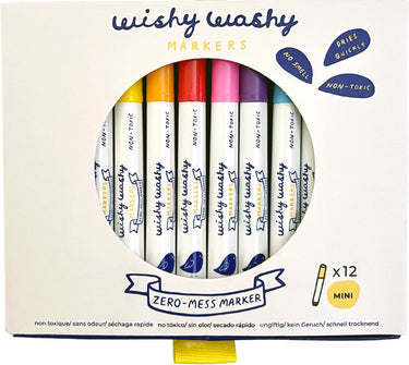 Jaq jaq bird afwasbare markers mini set - 12 kleuren voor kinderen.