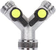 Talen tools - tuinslang y-vertakking - 2 bolkraantjes - 1 inwendig draad - 3 4 uitwendig draad
