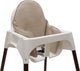 Jollein - stoelverkleiner nougat - waterafstotend - stoelverkleiner voor ikea kinderstoel, baby