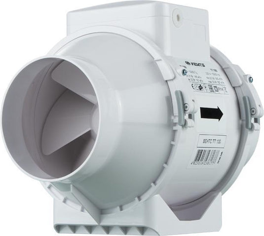 Vents tt buisventilator 100 mm - inline kanaalventilator - 187 m³ h